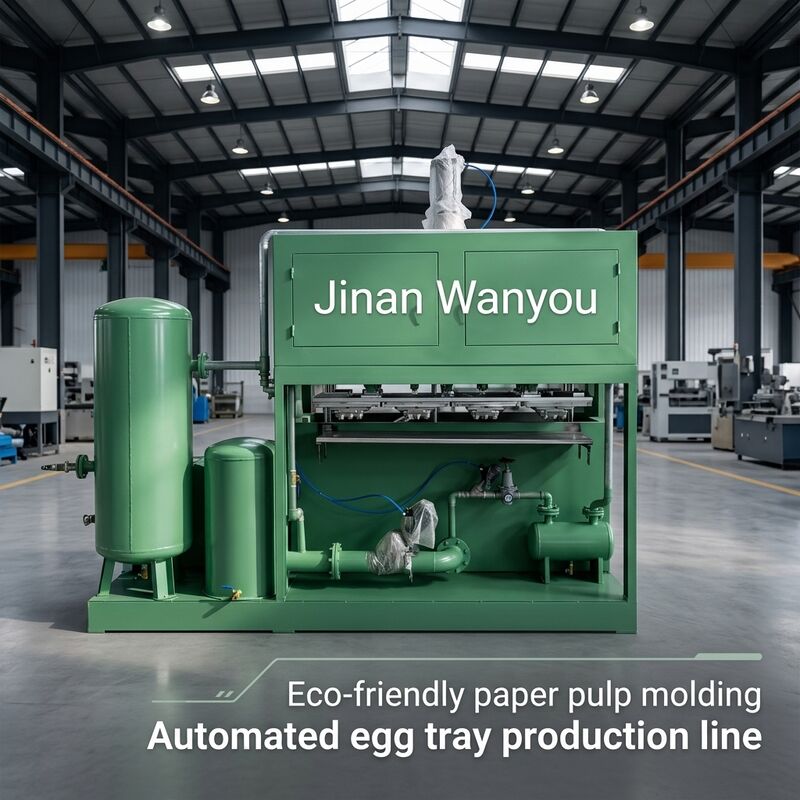 Aluminum molds 45kw 1500pcs Per Hour Egg Tray Machine EggTray Production Line For Making Egg Trays Egg Cartons Shoes Trays Nursery Trays PLC Controlled