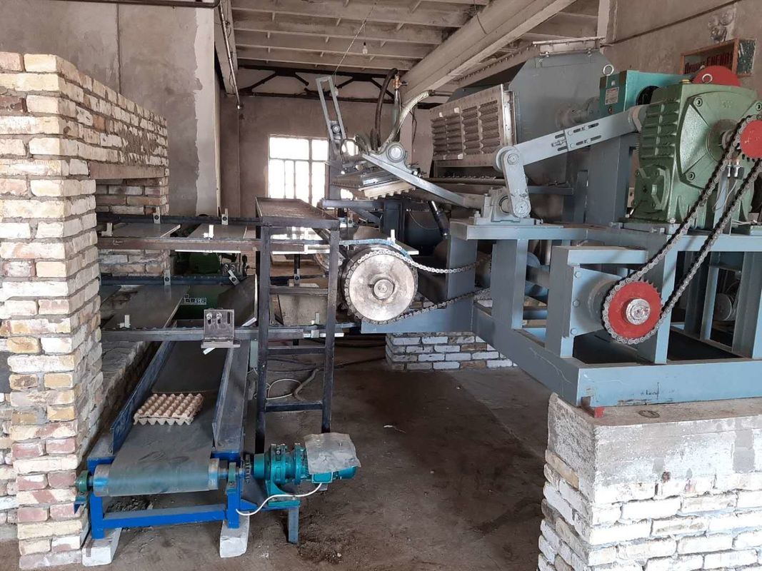 Ελεγχόμενη από PLC αυτόματη μηχανή κατασκευής δίσκου αυγών 5000-6000pcs/ώρα Επαναχρησιμοποιημένη γραμμή παραγωγής χάλυβα χαρτιού
