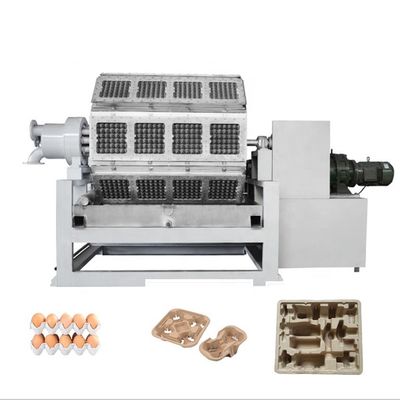 Ηλεκτρική 4000pcs / H πορτοκαλί και πράσινο πολτό μηχανή για την κατασκευή χαρτιού κουτί αυγών / δίσκο με 4-στρώμα ξηραντήρας μετάλλου